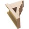 Ekena Millwork 8-in W x 14-in D x 18-in H Balboa Trad Rough Cedar Woodgrain TimberThane Outlooker, Primed Tan OUTUR080X14X18BOA04RCPR - alternate 6